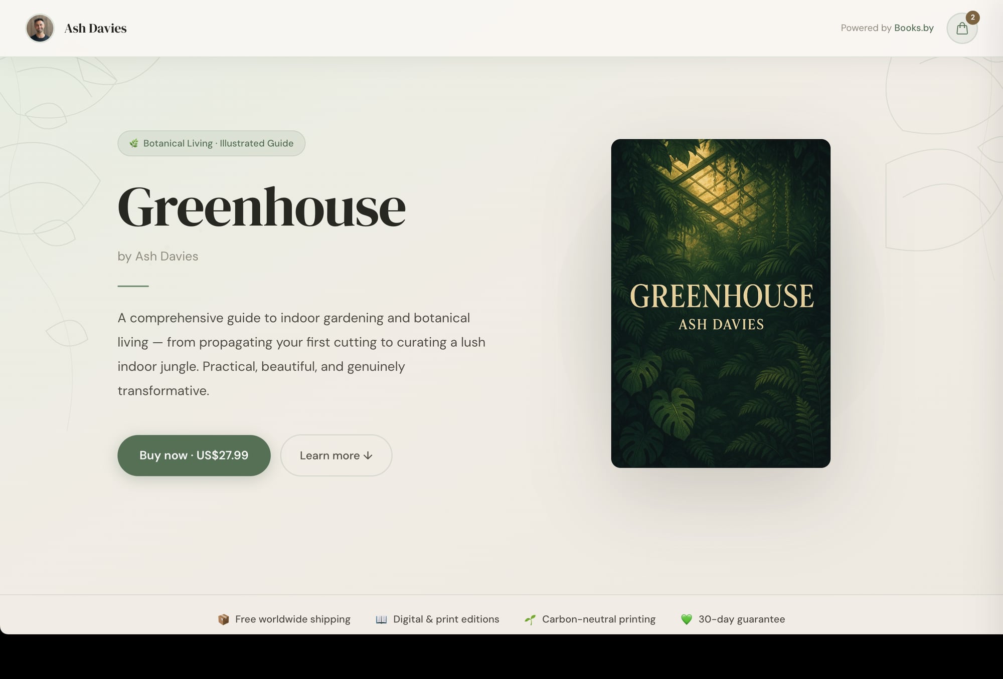 Greenhouse storefront theme preview
