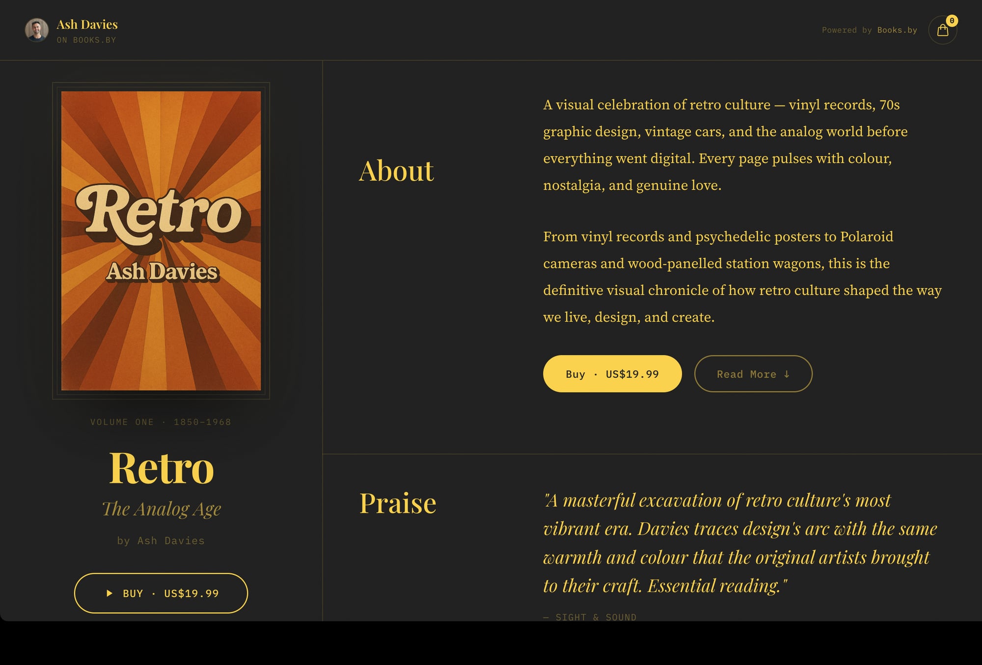 Retro storefront theme preview